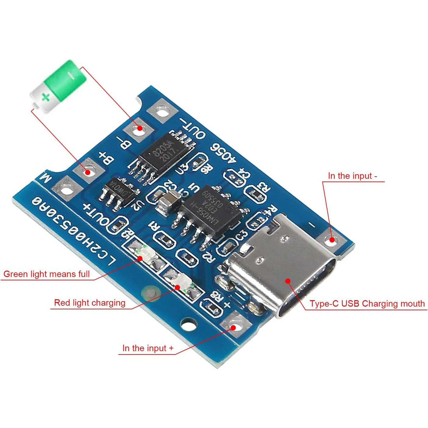 Lithiumbatterij Type C Oplaadb - Tp4056 Module recensie en prijs