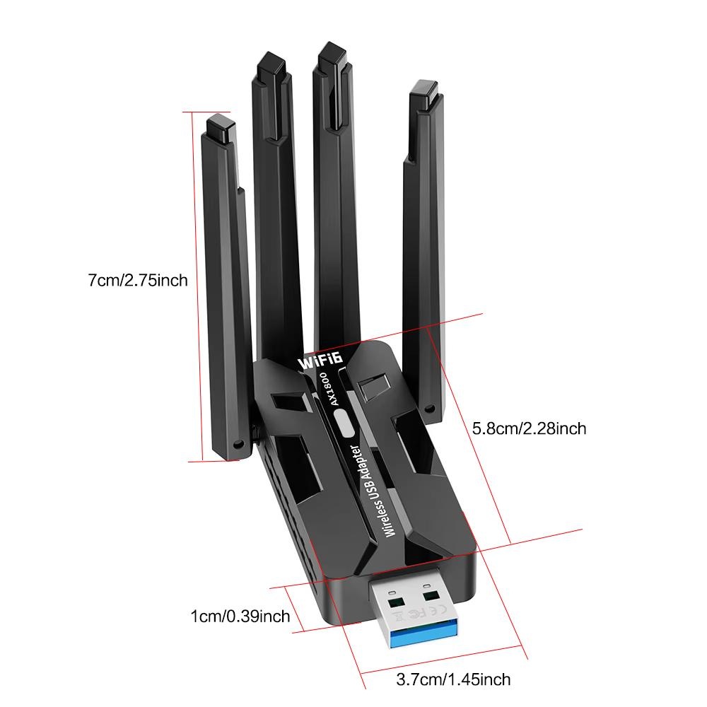 WiFi 6 USB-adapter 1800 Mbps D - Antenna 2.4Ghz recensie en prijs