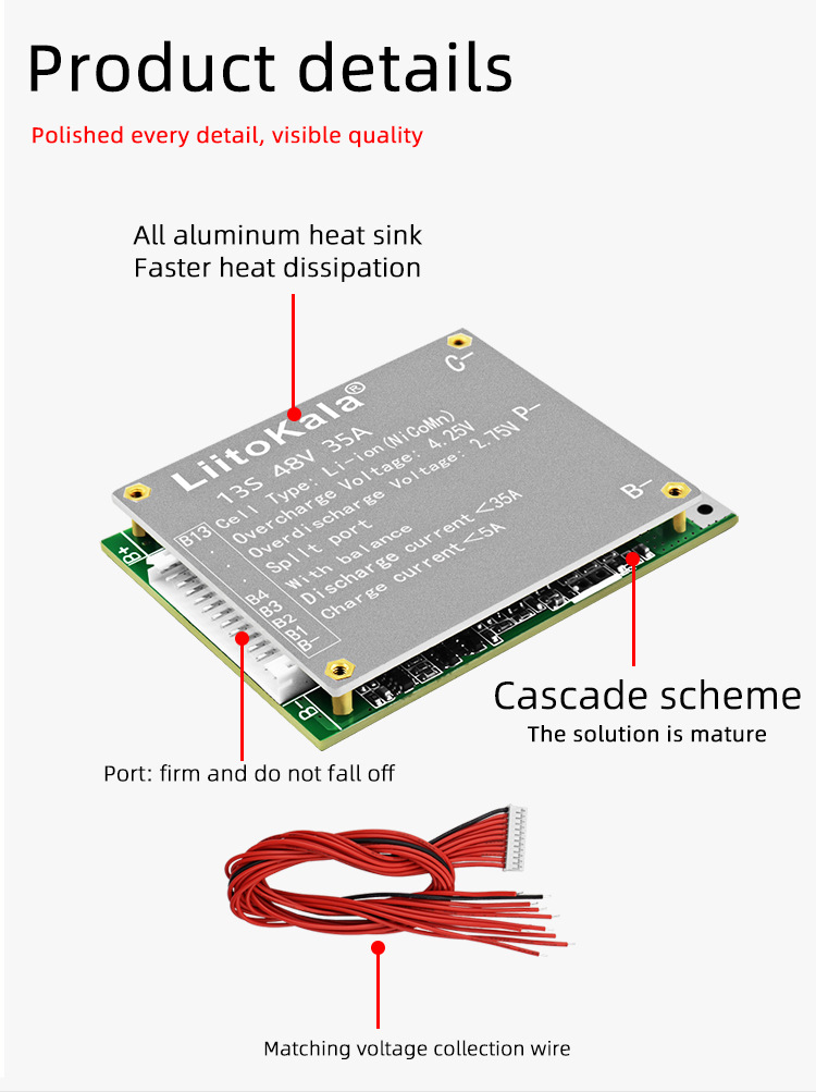 Liitokala BMS 13S 35A 48V Li-i - Li Ion Charger Module recensie en prijs